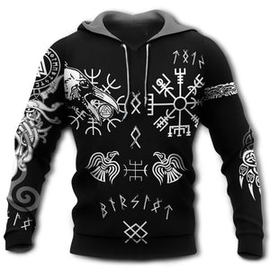 Viking Huging And Muning Viking Tattoo - Hoodie