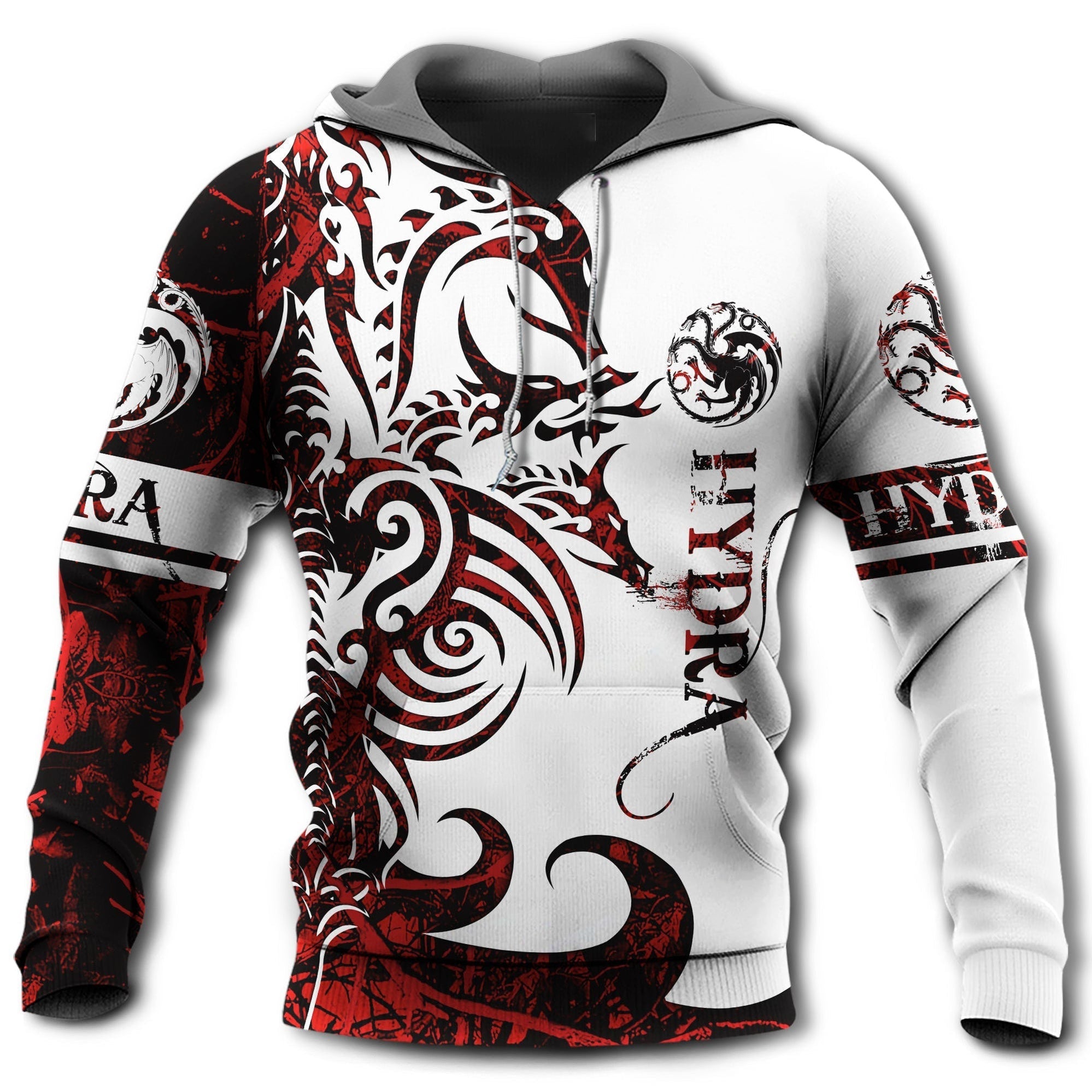 Viking Hydra Legend Red And White - Hoodie