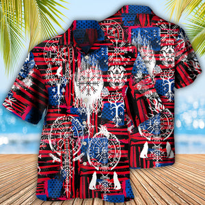 Viking Independence Day Compass Vegvisir Hawaiian Shirt