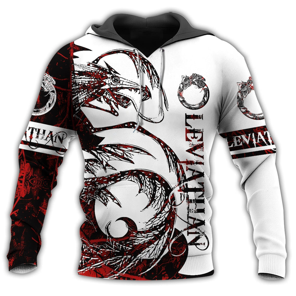 Viking Leviathan Legend Red And White - Hoodie