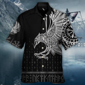 Viking Raven Odin Victory Hawaiian Shirt