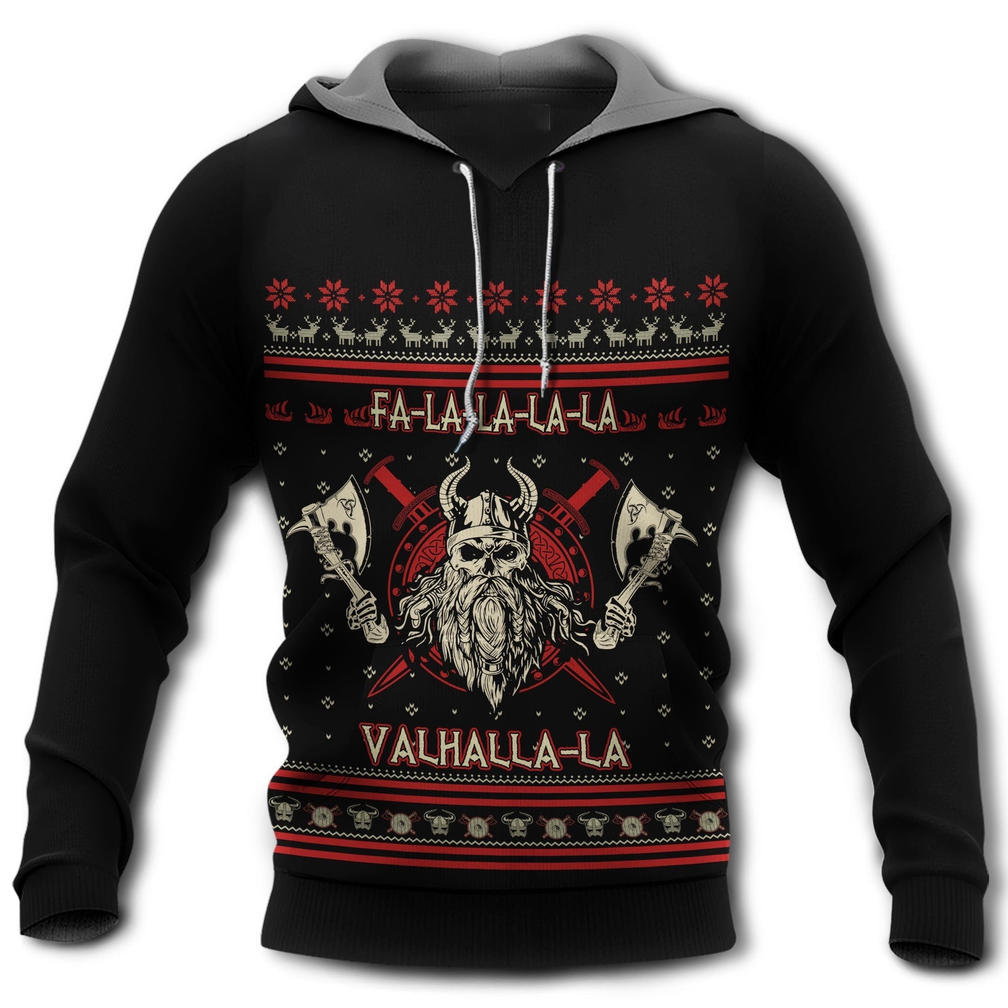 Viking Valhalla Super Man Amazing With Red Style - Hoodie
