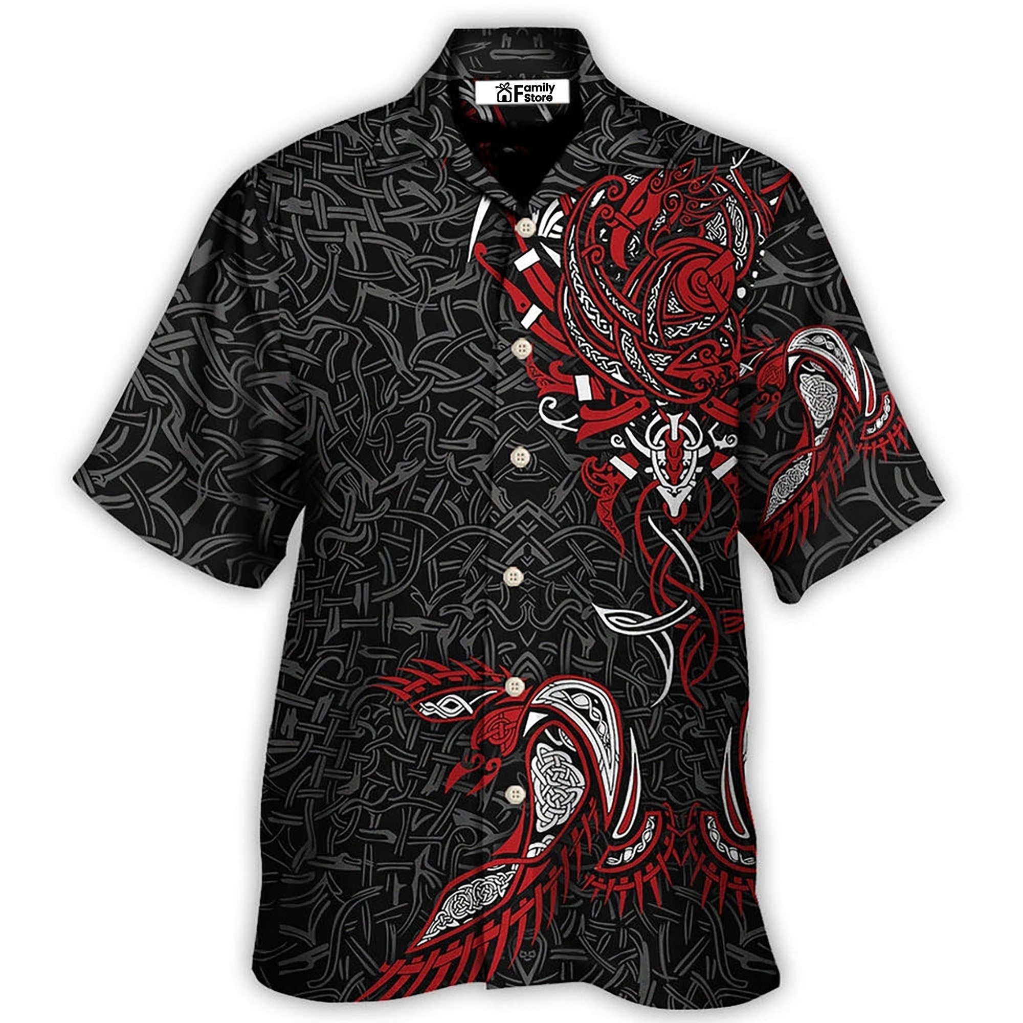 Viking War Raven Life Style Hawaiian Shirt