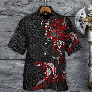 Viking War Raven Life Style Hawaiian Shirt