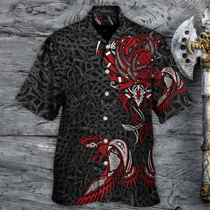 Viking War Raven Life Style Hawaiian Shirt