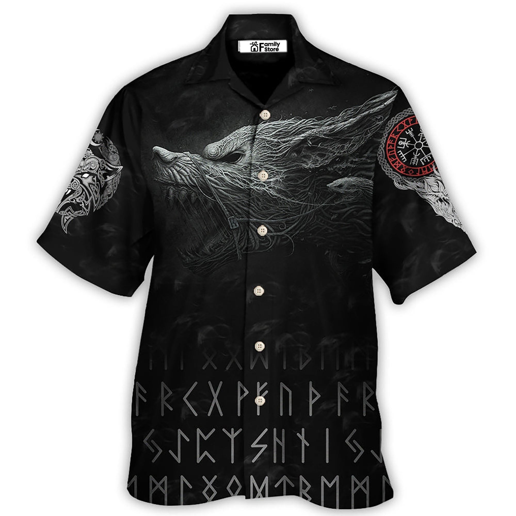 Viking Warrior Blood Black Style Hawaiian Shirt