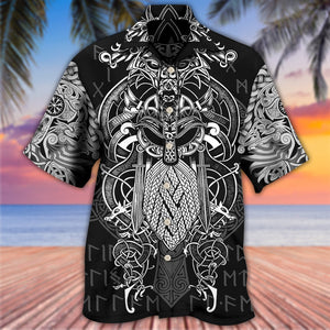 Viking Warrior Blood Pattern Hawaiian Shirt