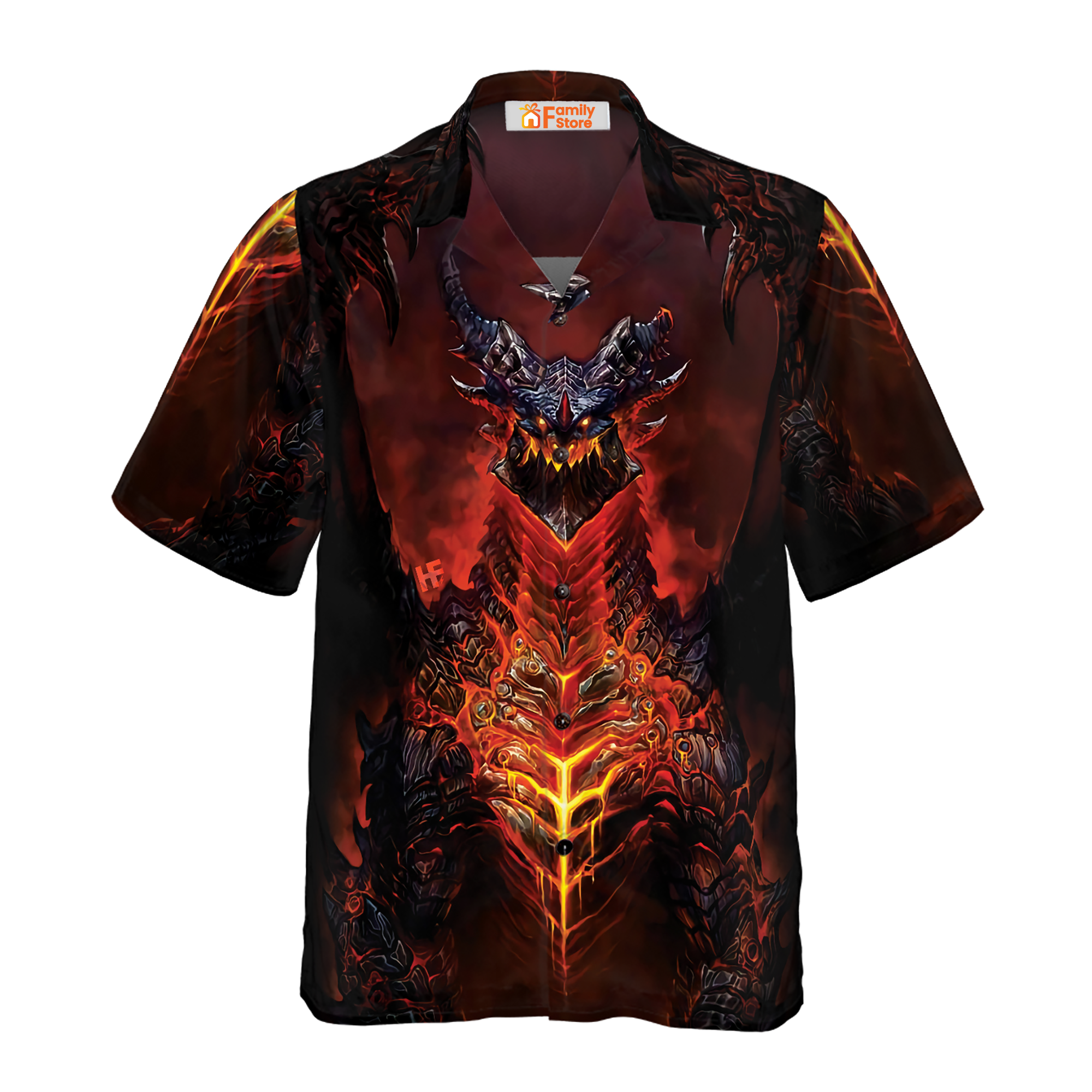 Volcanic Dragon Chest Hawaiian Shirt