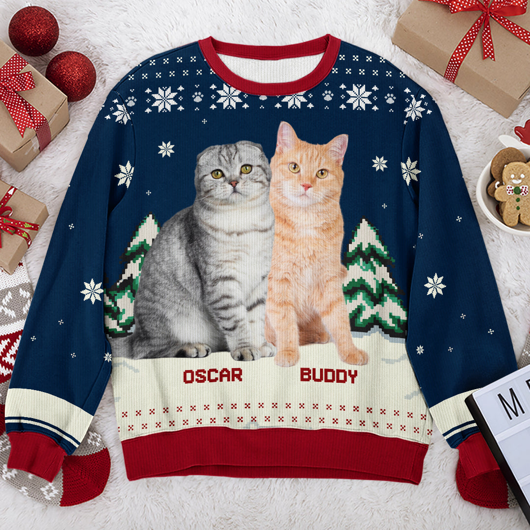 Custom Photo Merry Christmas, My Fur Babies - Personalized Ugly Sweater - Christmas Gift For Pet Owners, Pet Lovers NH96