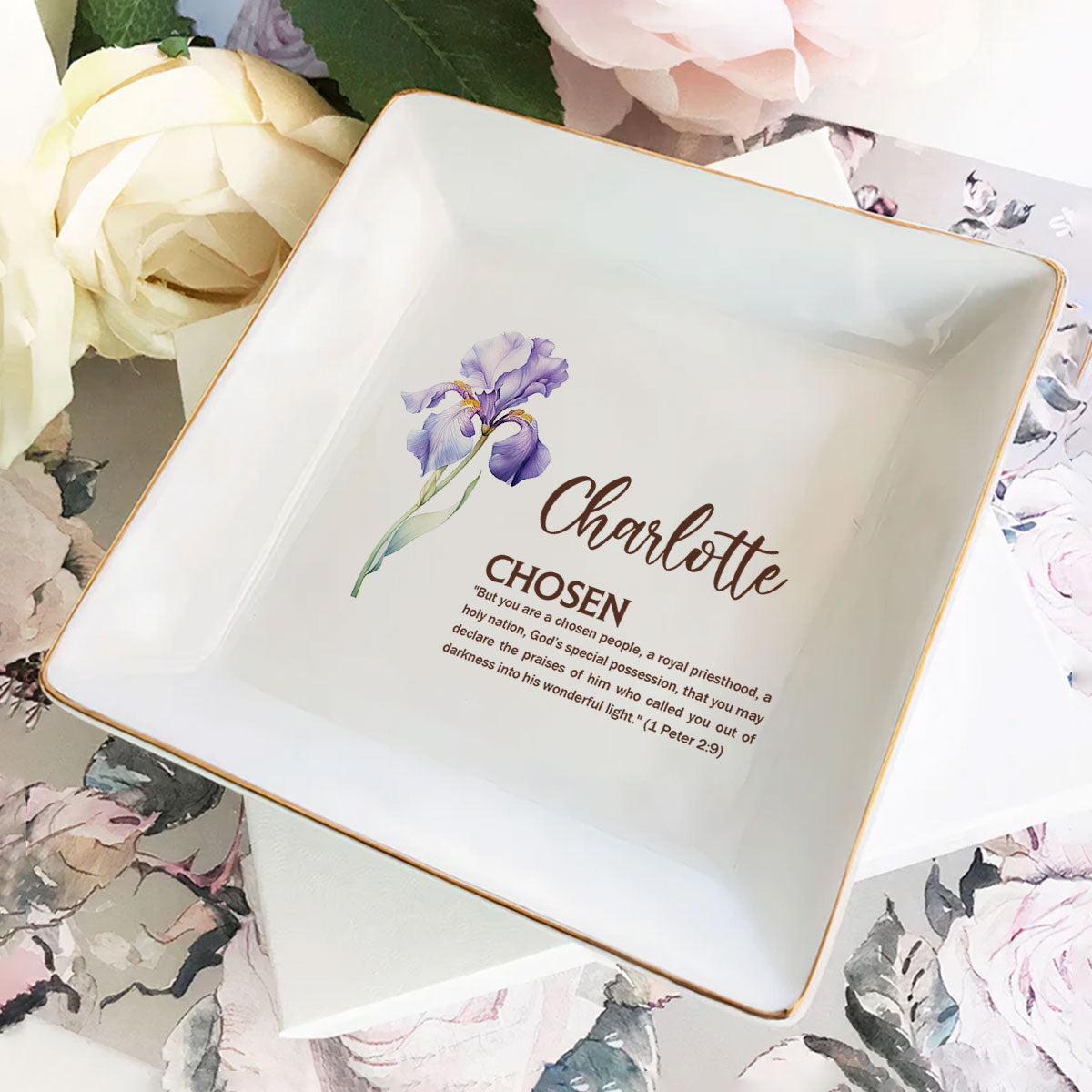 Meaning Of Your Name - Personalized Jewelry Dish - Gift For Grandma, Mom, Girlfriend, Wife, Bestie, Sister - NH96