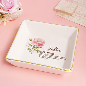 Meaning Of Your Name - Personalized Jewelry Dish - Gift For Grandma, Mom, Girlfriend, Wife, Bestie, Sister - NH96