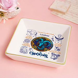 12 Zodiac Signs - Personalized Jewelry Dish - Gift For Grandma, Mom, Girlfriend, Wife, Bestie, Sister NH96