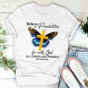 Jesuspirit | Scripture Gifts For Christian People | With God All Things Are Possible | Matthew 19:26 | Unisex T-shirt 2DTHN668