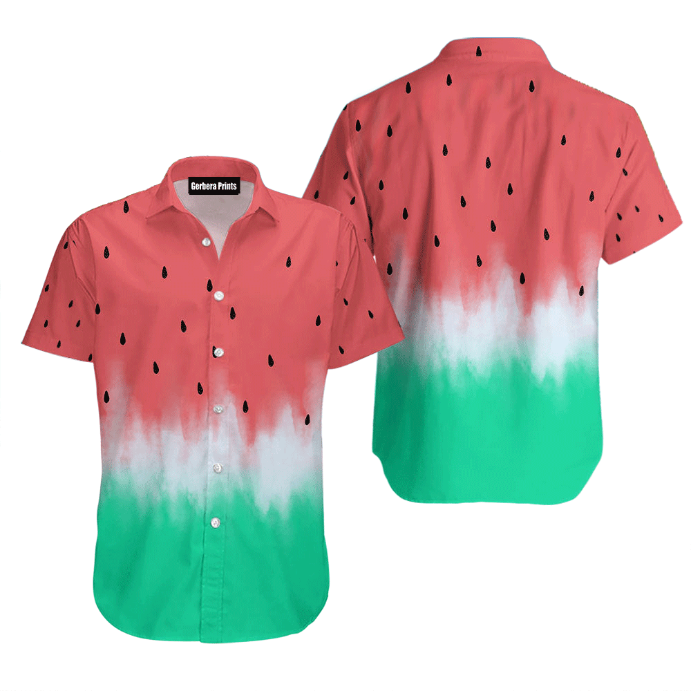 Watermelon Green And Pink Aloha Hawaiian Shirts For Men & Women