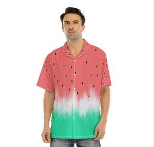 Watermelon Green And Pink Aloha Hawaiian Shirts For Men & Women