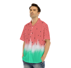 Watermelon Green And Pink Aloha Hawaiian Shirts For Men & Women