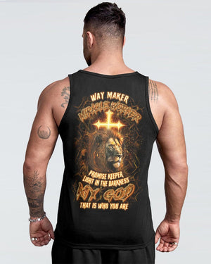 Way Maker Miracle Worker Cross Lion - Men's All Over Print Shirt - AT4080517