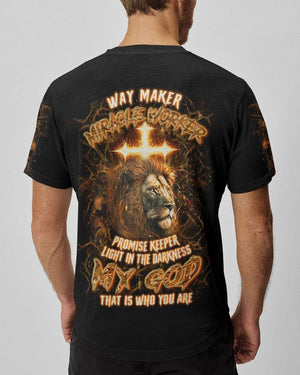 Way Maker Miracle Worker Cross Lion - Men's All Over Print Shirt - AT4080517