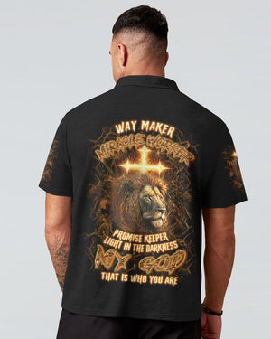 Way Maker Miracle Worker Cross Lion - Men's All Over Print Shirt - AT4080517