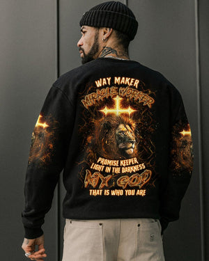 Way Maker Miracle Worker Cross Lion - Men's All Over Print Shirt - AT4080517