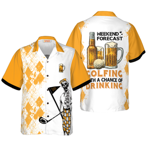 Weekend Forecast Beer And Golf Hawaiian Shirt