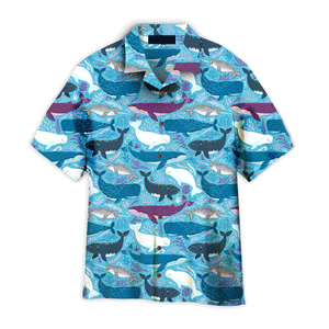 Whales With Marine Mammals Under Sea Aloha Hawaiian Shirts