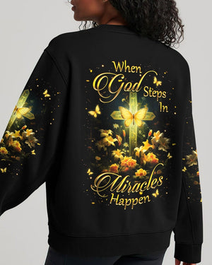 When God Steps In Miracles Happen - Women's All Over Print Shirt - AT4080513