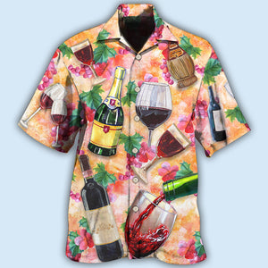 Wine Drinking Wine Colorful Style - Hawaiian Shirt