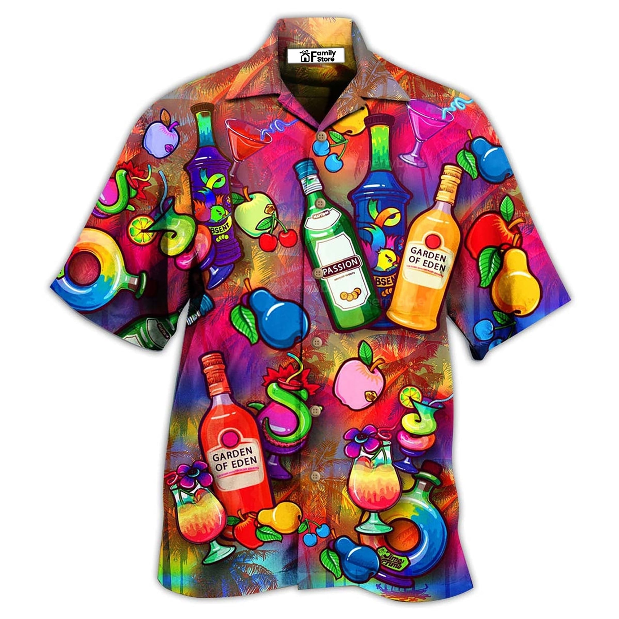 Wine Fruit Love It - Hawaiian Shirt