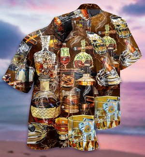 Wine Happiness Is Whisky - Hawaiian Shirt