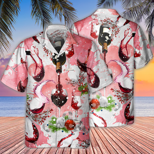 Wine Nothing Is Better Than A Glass Of Fine Wine On Christmas - Hawaiian Shirt