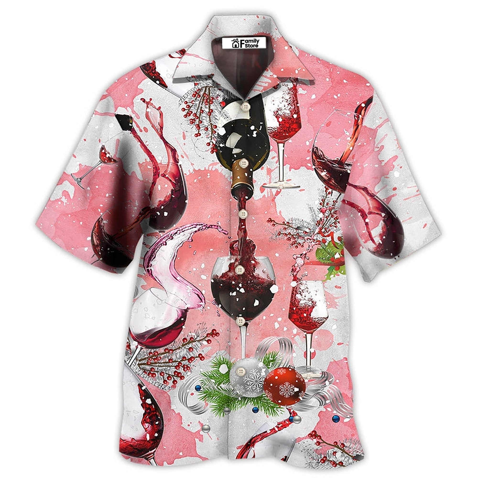 Wine Nothing Is Better Than A Glass Of Fine Wine On Christmas - Hawaiian Shirt