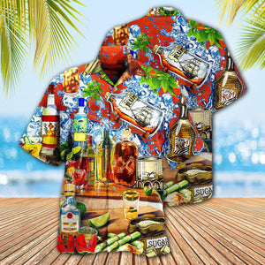 Wine Strong Like Rum Better With Rum - Hawaiian Shirt