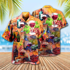 Wine Working From Nine To Wine - Hawaiian Shirt