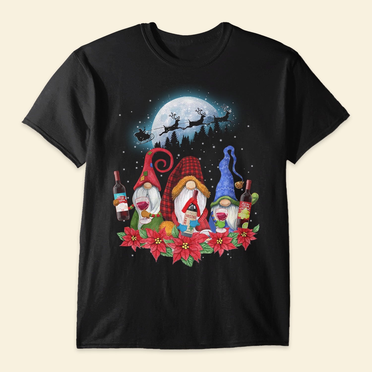 Wine Gnome Happy Christmas - Shirt
