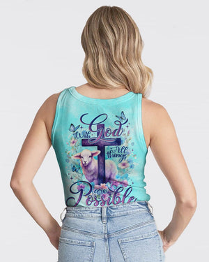 With God All Things Are Possible Lamb - Women's All Over Print Shirt - AT4080514