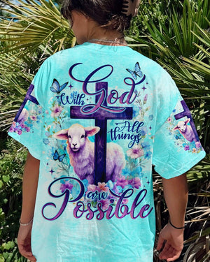 With God All Things Are Possible Lamb - Women's All Over Print Shirt - AT4080514