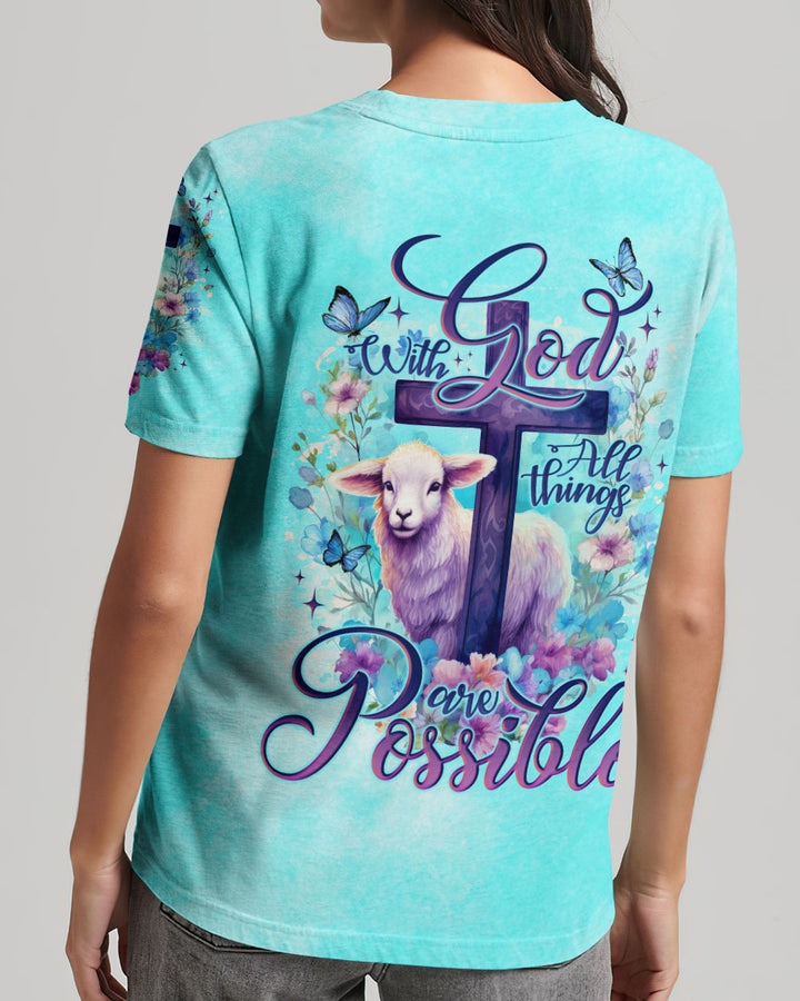 WithGodAllThingsArePossibleLamb Women_sAllOverPrintShirt_2