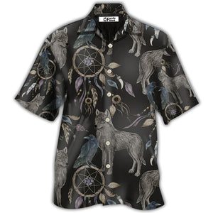 Wolf Dreamcatcher Dark Style - Hawaiian Shirt