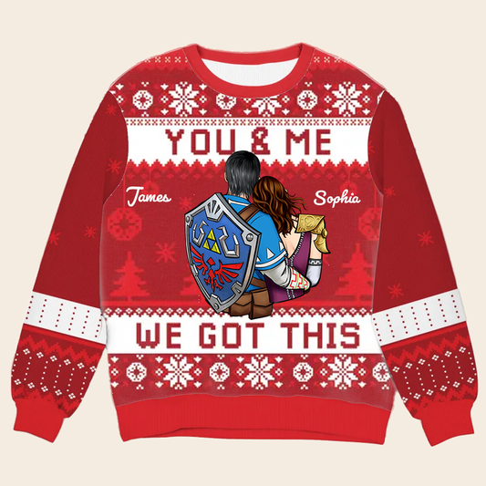YouAndMeWeGotThis PersonalizedCustomUglySweaterZelda ChristmasGiftForCouple_Wife_Husband_FamilyMembers1