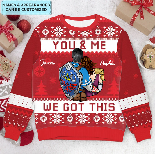 YouAndMeWeGotThis PersonalizedCustomUglySweaterZelda ChristmasGiftForCouple_Wife_Husband_FamilyMembers3