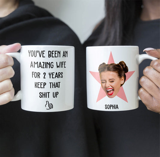 You_Ve Been An Amazing Wife Funny Anniversary Gift Personalized Photo Mug_1