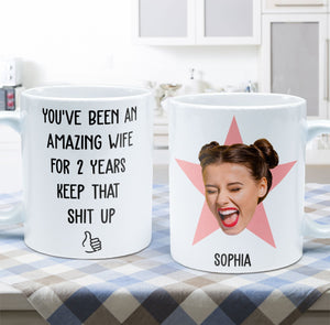 Custom Photo You've Been An Amazing Wife - Personalized Ceramic Mug - Gift For Couple, Husband Wife, Anniversary, Engagement, Wedding, Marriage Gift NH96