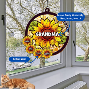 Blessed To Be Called Grandma - Gift For Mom, Grandma - Personalized Window Hanging Suncatcher Ornament