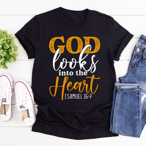 Beautiful Unisex T-shirt - God Looks Into The Heart pt12