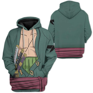 Zoro One Piece Costume Cosplay Hoodie For Men And Women