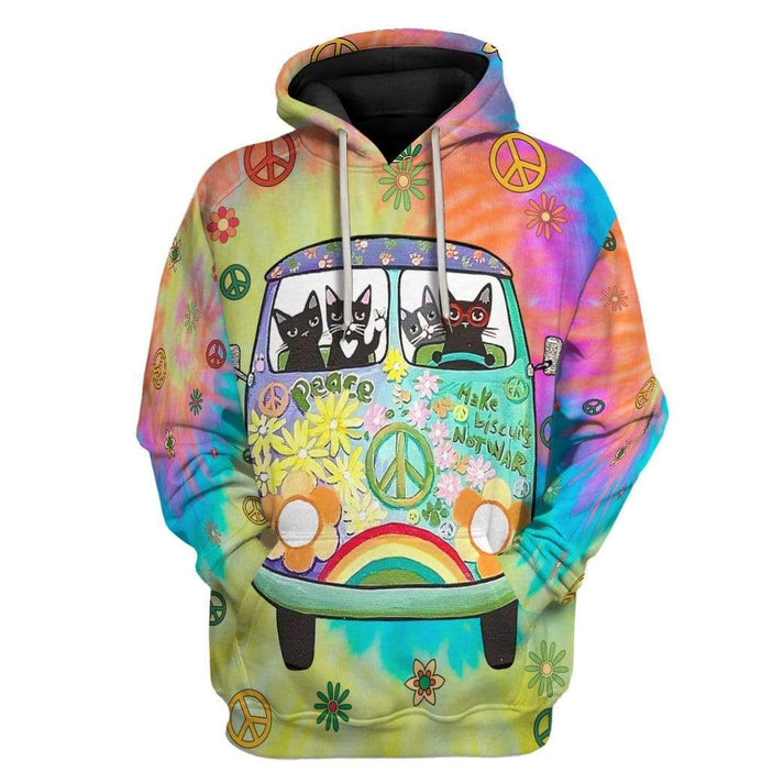 Hippie Cats Hoodie For Men And Women