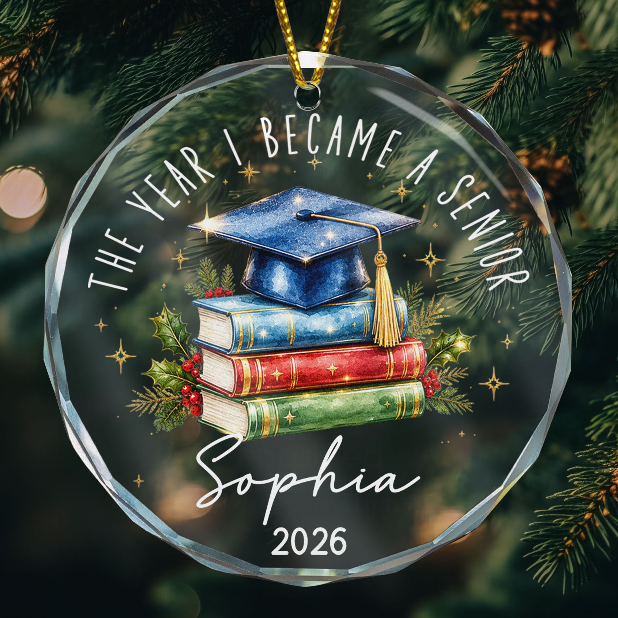 custom milestone keepsake graduation year personalized ornament 1