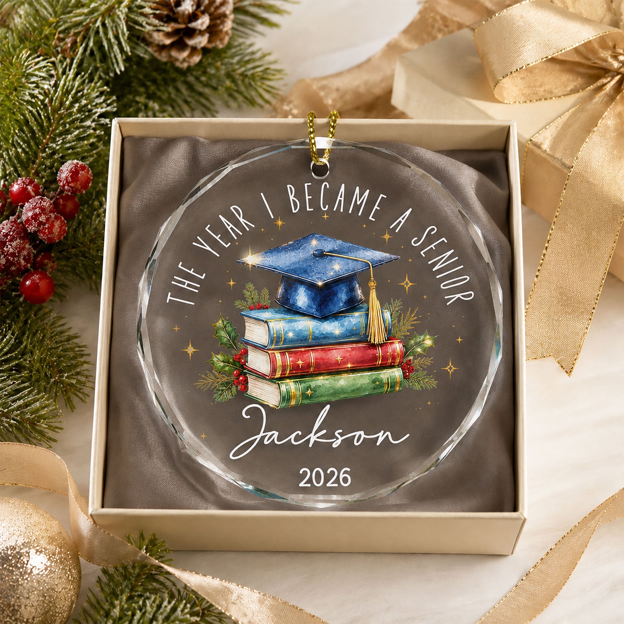 custom milestone keepsake graduation year personalized ornament 2