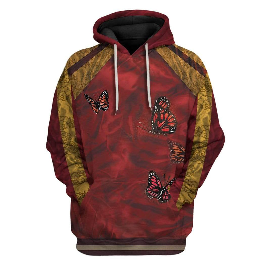 Skeleton And Butterfly Apparel Hoodie For Men And Women